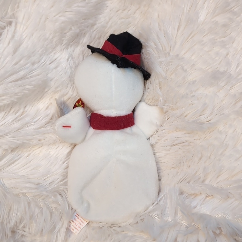 TY Beanie Babies 1996 Ty Snowball the Snowman BD 12-22-96 - Picture 4 of 8